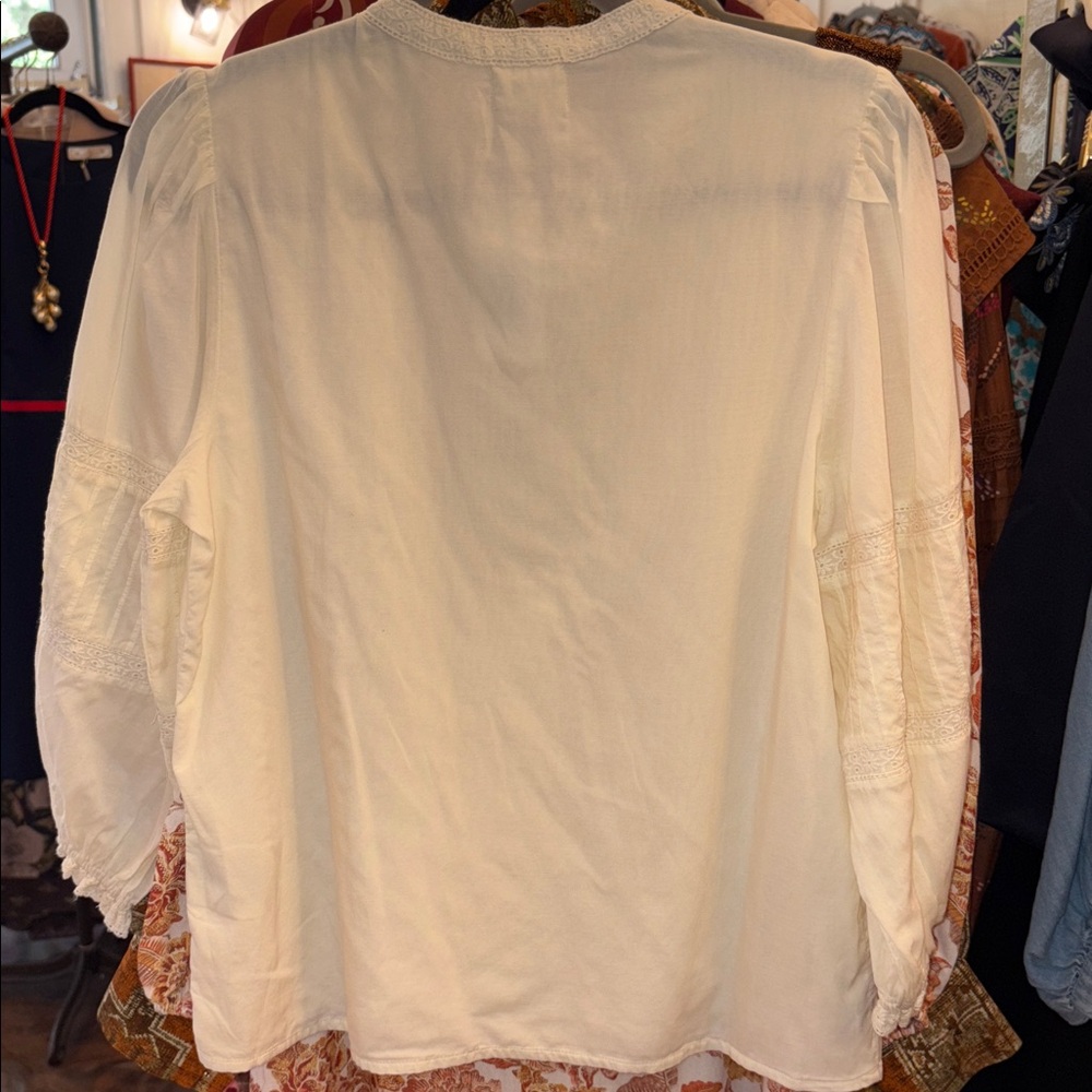 SONMER Jo BLOUSE ECRU Elegant Cream Blouse eyelet lace New $150 - Picture 4 of 4